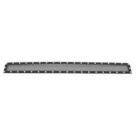 APS GR20LFD57H - Black Stainless Steel Lower Bumper 1.8mm Wire Mesh Grille w/ Rivet