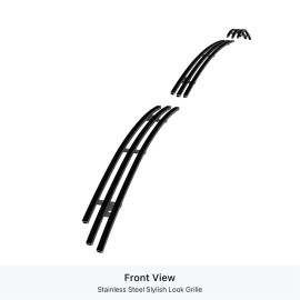 APS GR22FEE10J - Black Stainless Steel Lower Bumper Horizontal Billet Grille