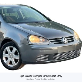 APS GR22FEE35C - Hairline Stainless Steel Lower Bumper Horizontal Billet Grille