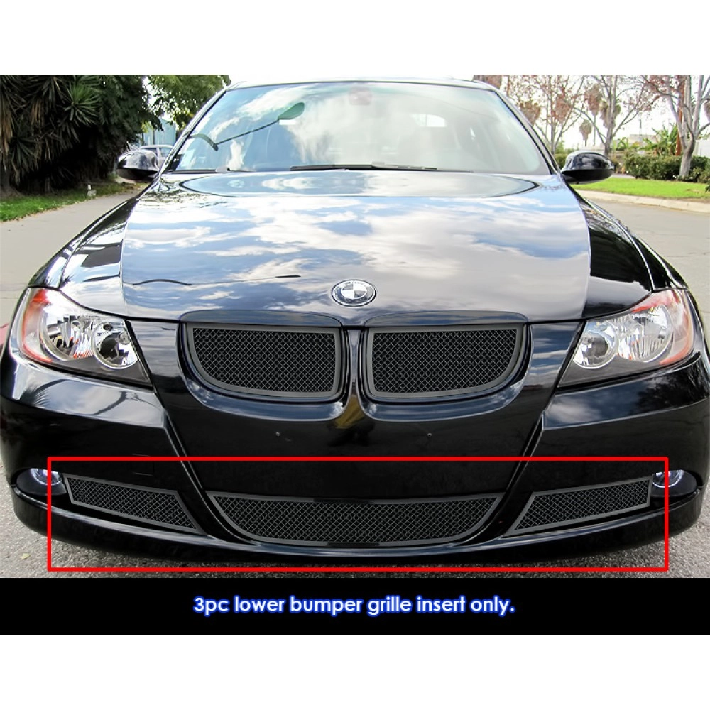 APS GR23GEE24H - Black Stainless Steel Lower Bumper 1.8mm Wire Mesh Grille