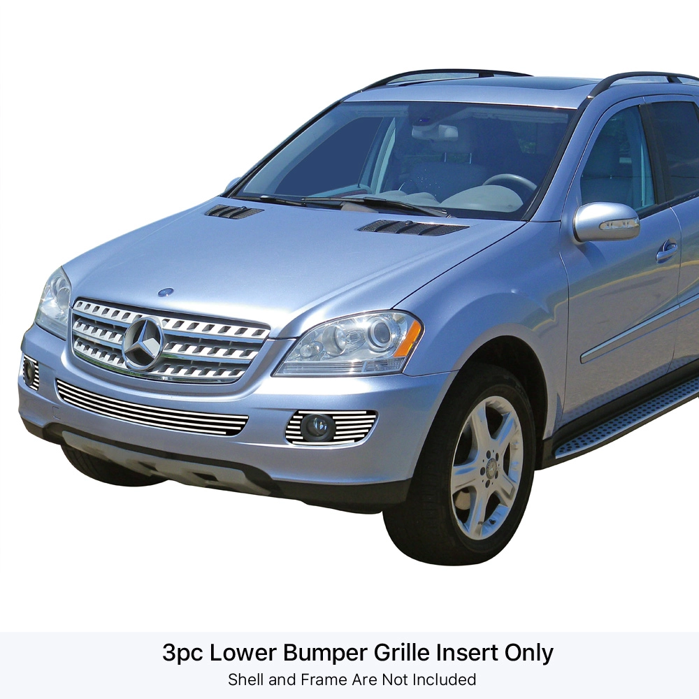 APS GR26FEE12S - Polished Stainless Steel Lower Bumper Horizontal Billet Grille