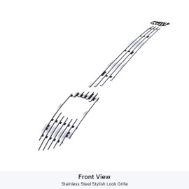 APS GR26FEE12S - Polished Stainless Steel Lower Bumper Horizontal Billet Grille