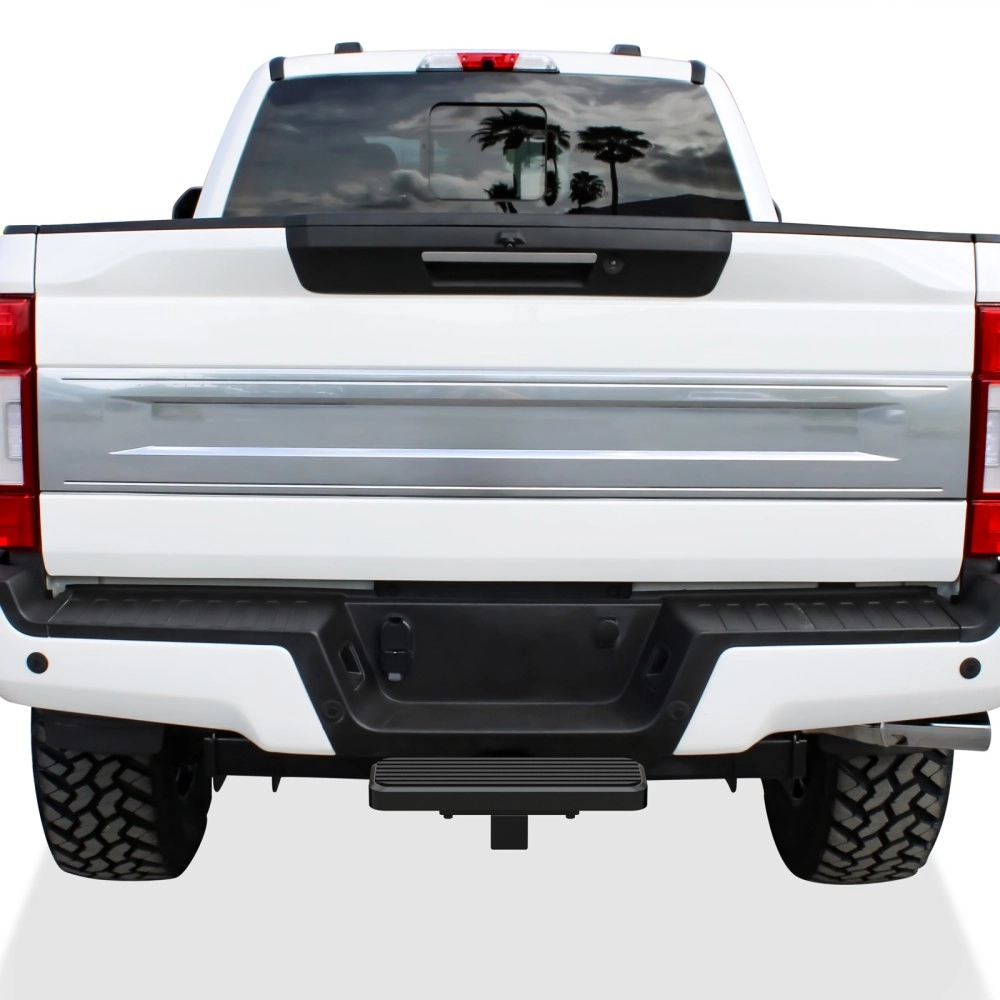 APS HS09CAA2H - 5" iStep Style Class 3 Black Stainless Steel Rear Hitch Step - 14" Long