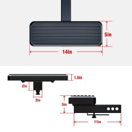 APS HS09CAA2H - 5" iStep Style Class 3 Black Stainless Steel Rear Hitch Step - 14" Long