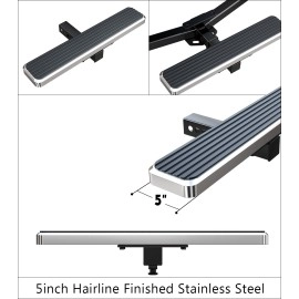 APS HS09CAB4C - 5" iStep Style Class 3 Hairline Stainless Steel Rear Hitch Step - 26" Long