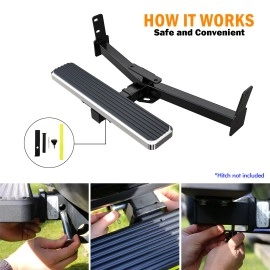 APS HS09CAB4C - 5" iStep Style Class 3 Hairline Stainless Steel Rear Hitch Step - 26" Long