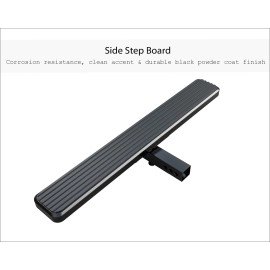 APS HS09CAC6H - 5" iStep Style Class 3 Black Stainless Steel Rear Hitch Step - 36" Long