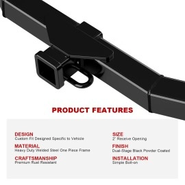 APS HT18CAF33 - Class 3 Black Carbon Steel Rear Hitch