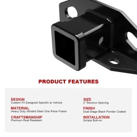 APS HT18CAG46 - Class 3 Black Carbon Steel Rear Hitch