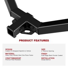 APS HT18CBI91 - Class 3 Black Carbon Steel Rear Hitch