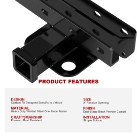 APS HT18CCC92 - Class 3 Assembly Style Black Carbon Steel Rear Hitch