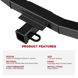 APS HT18CCH83 - Class 3 Black Carbon Steel Rear Hitch