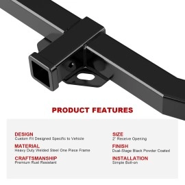 APS HT18CEB58 - Class 3 Black Carbon Steel Rear Hitch