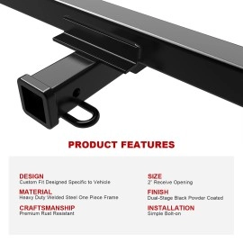 APS HT18CFD08 - Class 3 Black Carbon Steel Rear Hitch