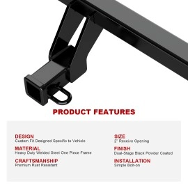 APS HT18CHB71 - Class 3 Black Carbon Steel Rear Hitch