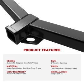 APS HT18CHC35 - Class 3 Black Carbon Steel Rear Hitch