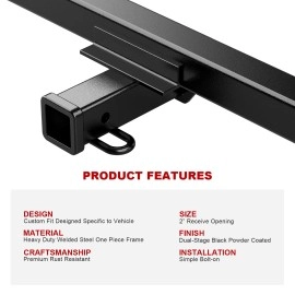 APS HT18CHC56 - Class 3 Black Carbon Steel Rear Hitch