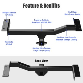 APS HT18CJA43 - Class 3 Black Carbon Steel Rear Hitch