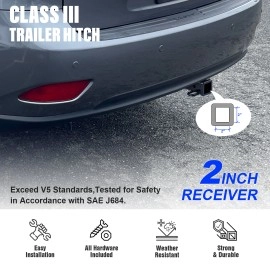 APS HT18CJA43 - Class 3 Black Carbon Steel Rear Hitch