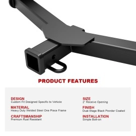 APS HT18CJA49 - Class 3 Black Carbon Steel Rear Hitch