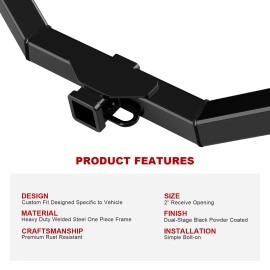 APS HT18CJJ73 - Class 3 Black Carbon Steel Rear Hitch