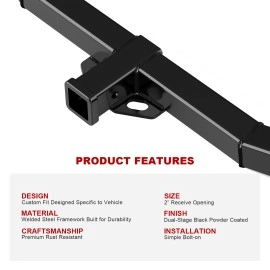 APS HT24CAB65 - Class 3 Assembly Style Black Carbon Steel Rear Hitch