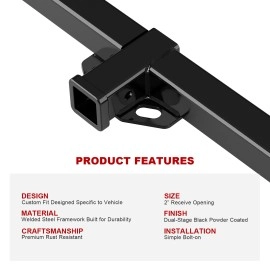APS HT24CAC41 - Class 3 Assembly Style Black Carbon Steel Rear Hitch