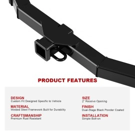 APS HT24CAF33 - Class 3 Assembly Style Black Carbon Steel Rear Hitch