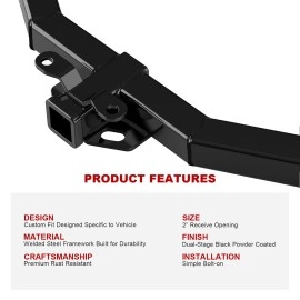 APS HT24CAI81 - Class 3 Assembly Style Black Carbon Steel Rear Hitch