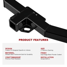 APS HT24CBF10 - Class 3 Assembly Style Black Carbon Steel Rear Hitch