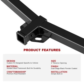 APS HT24CDD00 - Class 3 Assembly Style Black Carbon Steel Rear Hitch