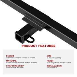 APS HT24CFD08 - Class 3 Black Carbon Steel Rear Hitch