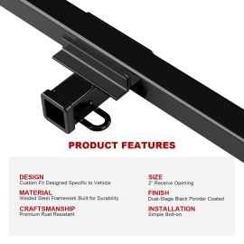 APS HT24CHD90 - Class 3 Black Carbon Steel Rear Hitch