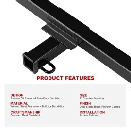APS HT24CHE15 - Class 3 Assembly Style Black Carbon Steel Rear Hitch