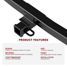 APS HT24CHG83 - Class 3 Assembly Style Black Carbon Steel Rear Hitch