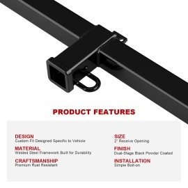 APS HT24CHI90 - Class 3 Assembly Style Black Carbon Steel Rear Hitch