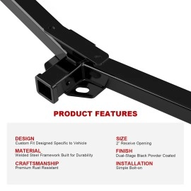 APS HT24CIA58 - Class 3 Assembly Style Black Carbon Steel Rear Hitch