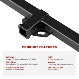 APS HT24CIB21 - Class 3 Assembly Style Black Carbon Steel Rear Hitch