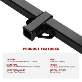 APS HT24CIB45 - Class 3 Assembly Style Black Carbon Steel Rear Hitch