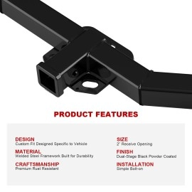 APS HT24CJA19 - Class 3 Assembly Style Black Carbon Steel Rear Hitch