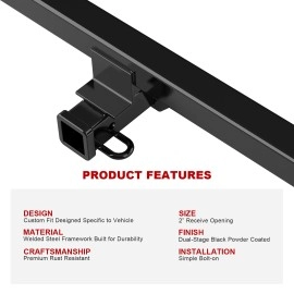 APS HT24CJA27 - Class 3 Assembly Style Black Carbon Steel Rear Hitch