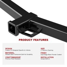 APS HT24CJA93 - Class 3 Assembly Style Black Carbon Steel Rear Hitch