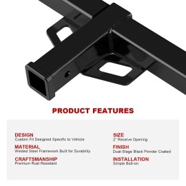 APS HT24CJB04 - Class 3 Black Carbon Steel Rear Hitch