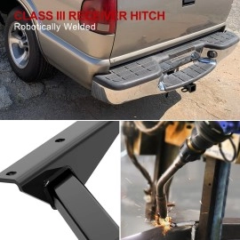 APS HT24CJI08 - Class 3 Assembly Style Black Carbon Steel Rear Hitch