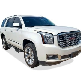 APS IA03NAC1B - Square Tube Drop Style Door-to-Door Black Stainless Steel Nerf Bars