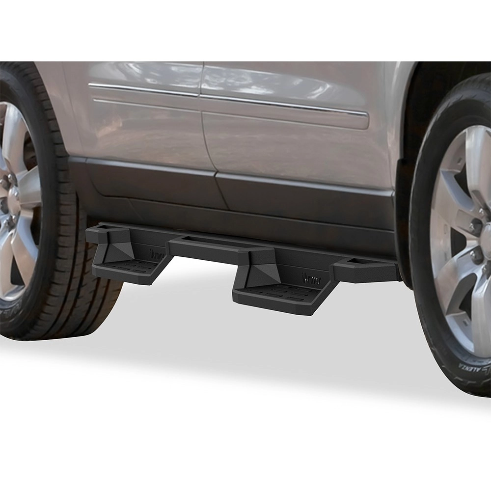 APS IA03NAC3B - Square Tube Drop Style Door-to-Door Black Stainless Steel Nerf Bars