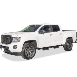 APS IA03NAI7B - Square Tube Drop Style Door-to-Door Black Stainless Steel Nerf Bars