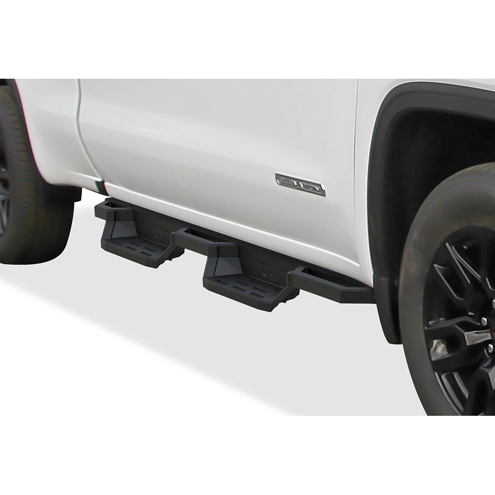 APS IA03NBI5B - Square Tube Drop Style Door-to-Door Black Stainless Steel Nerf Bars