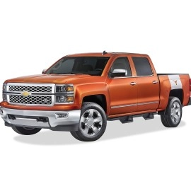 APS IA03NJG1B - Square Tube Drop Style Door-to-Door Black Stainless Steel Nerf Bars