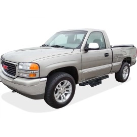 APS IA03NJJ7B - Square Tube Drop Style Door-to-Door Black Stainless Steel Nerf Bars